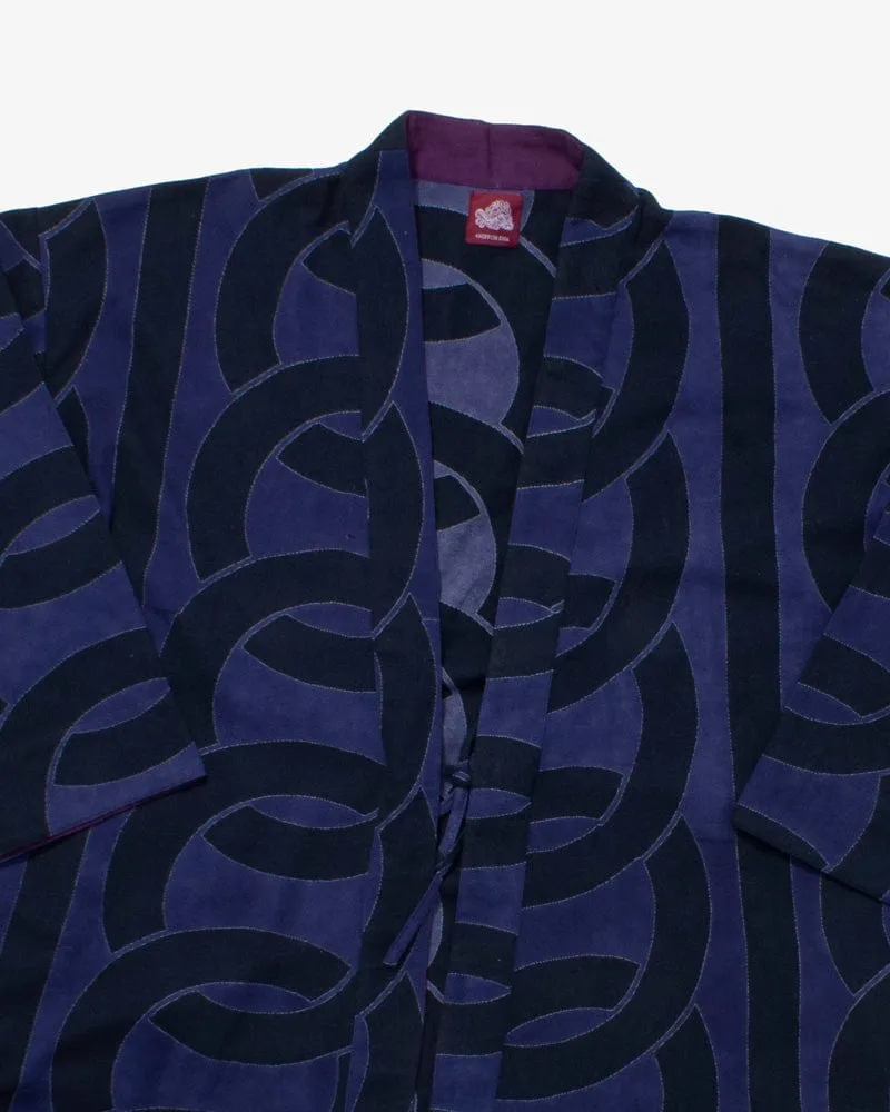 Wa-Modern Haori Robe, Indigo, Watsunagi
