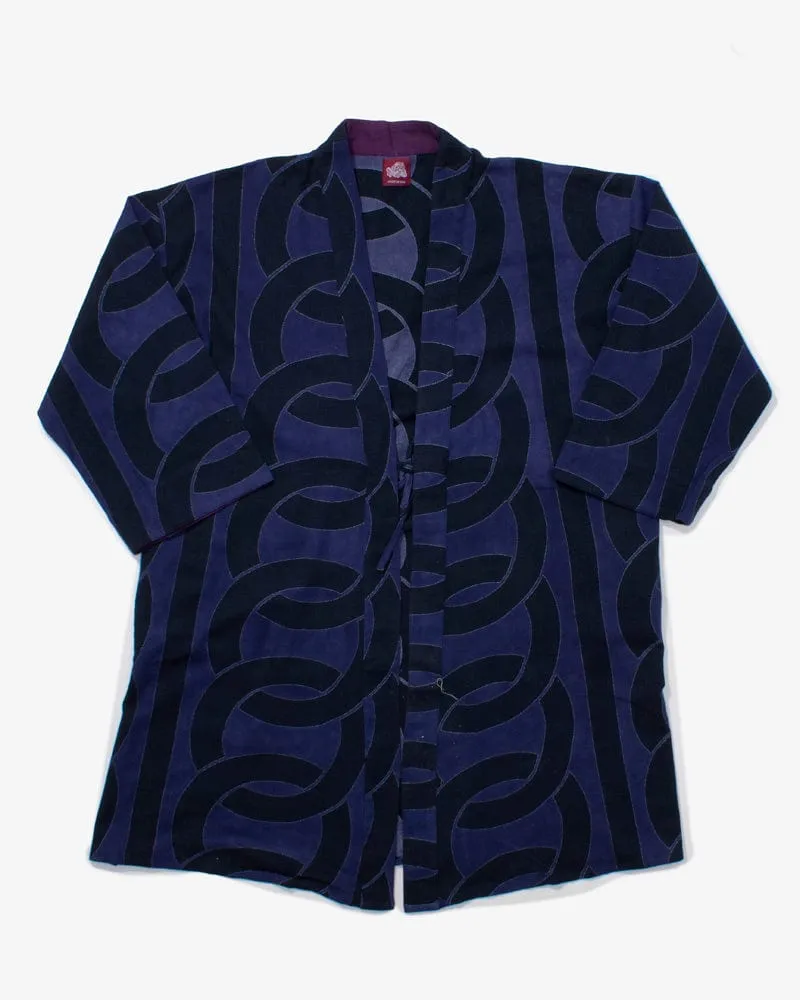 Wa-Modern Haori Robe, Indigo, Watsunagi