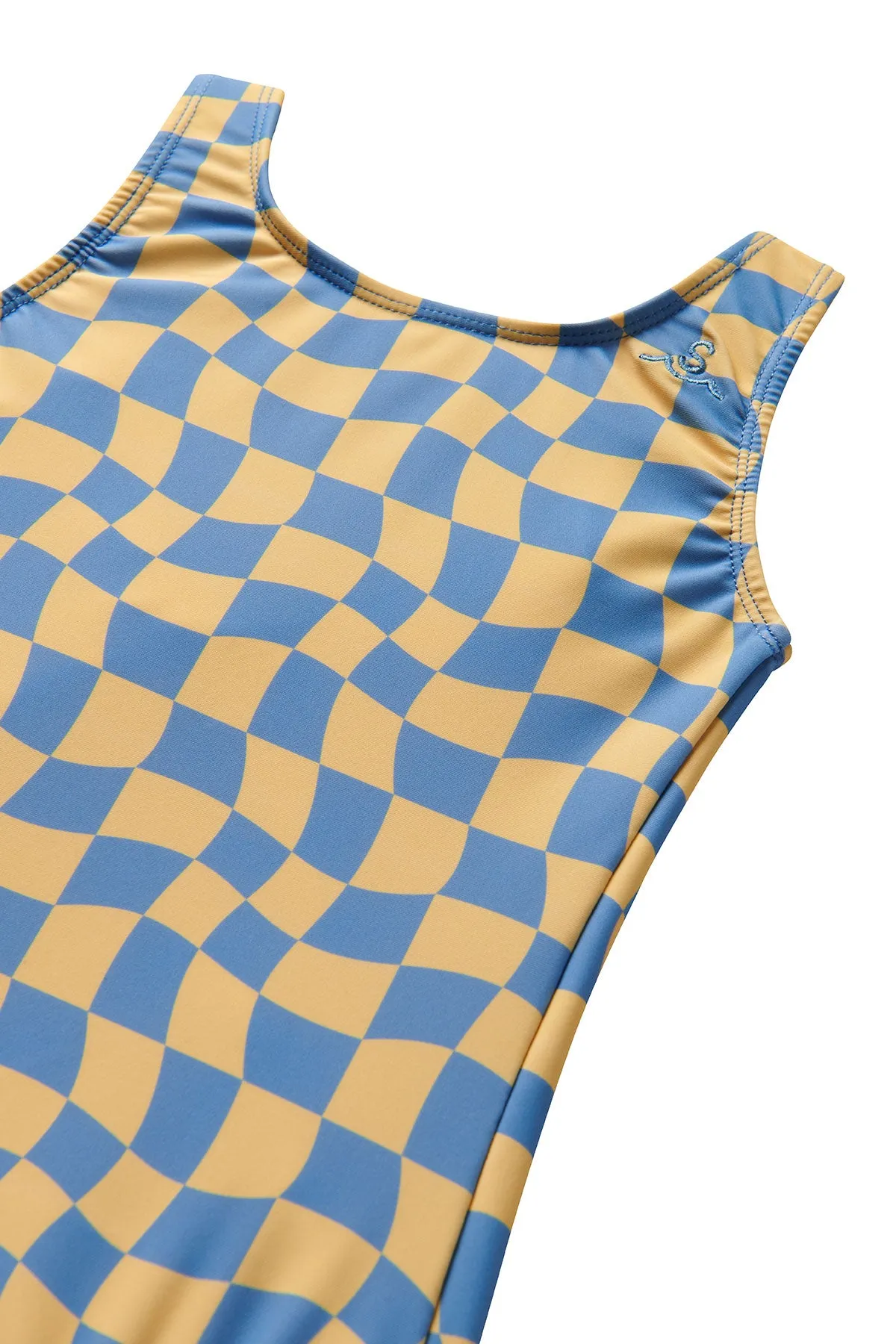 Wavy Checks Swimsuit / Banana