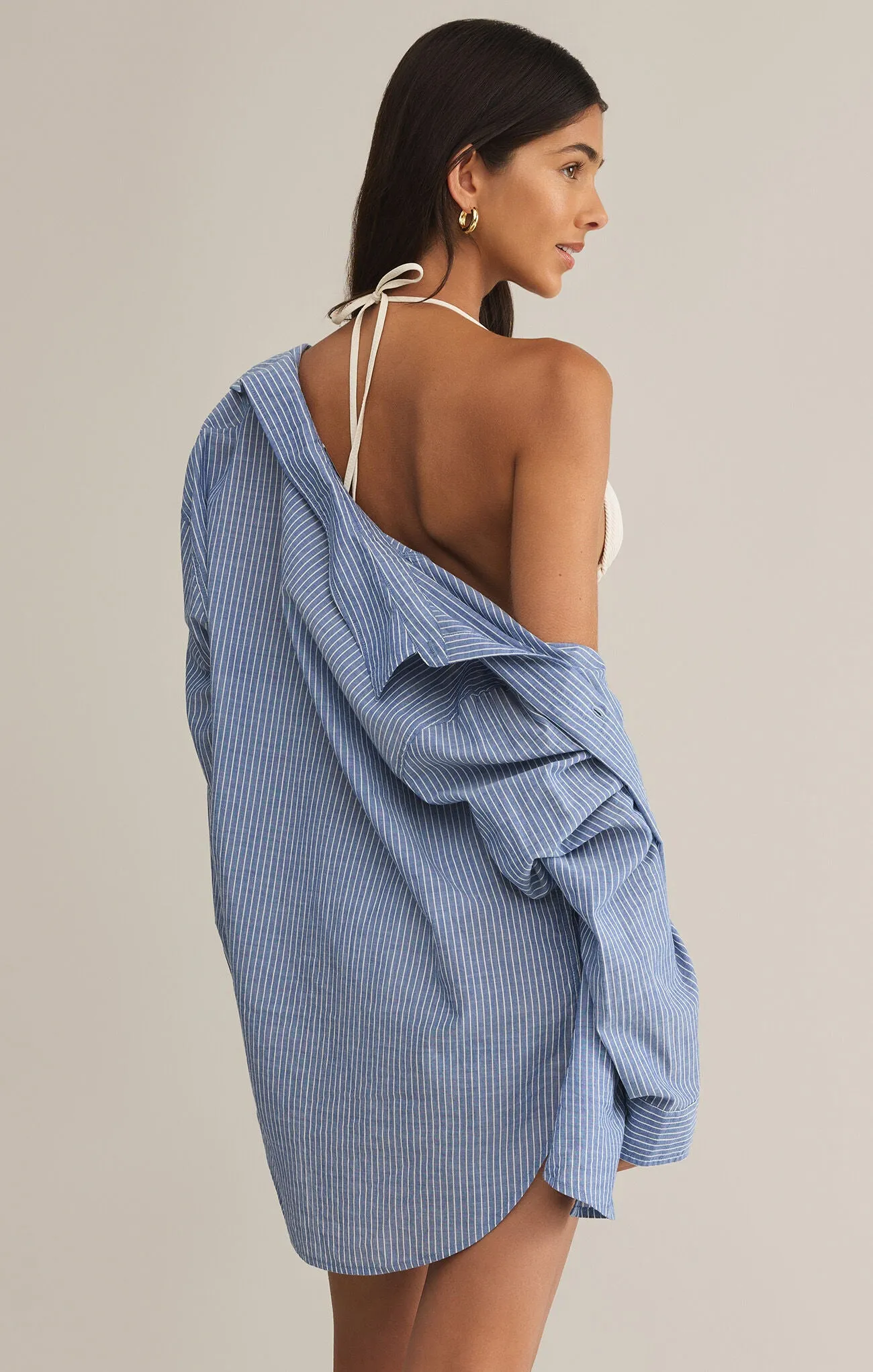 Z SUPPLY SEAPORT STRIPED SHIRT IN SKY BLUE